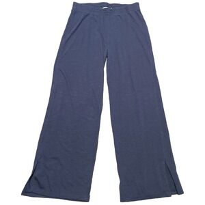 Mer Sea Pants Womens Small Blue Wide Leg Cotton Lounge Travel Comfort Stretch